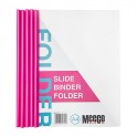 Meeco A4 Slide Binder Folder Neon Pink 5s